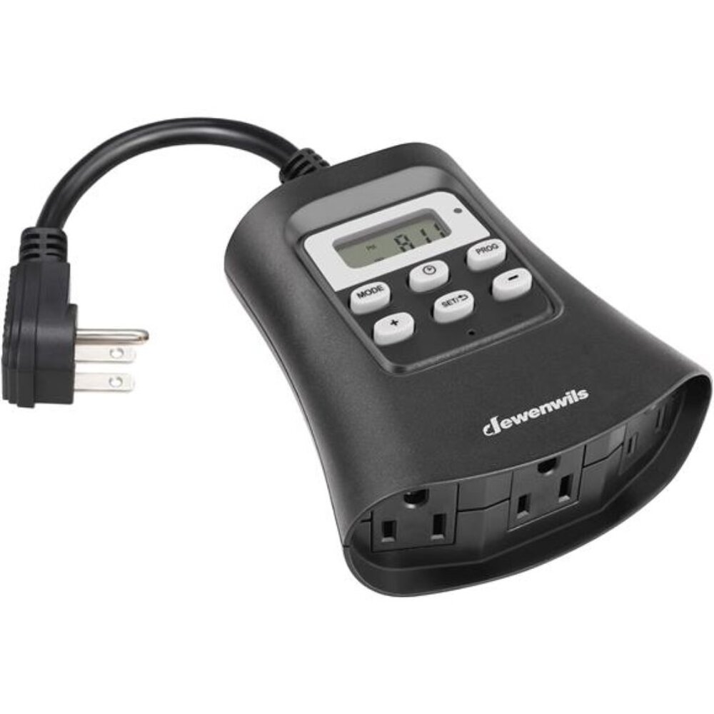 Outdoor Digital Timer for Lights,7Day Programmable Plug in Timer with 3 Grounded